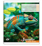 Зошит учнівський "Бріск" 48 арк. /ТВ-14/ №2455 "Дика фауна", клітинка, офсетний папір 55 г/м², ВД-лак, фото 4