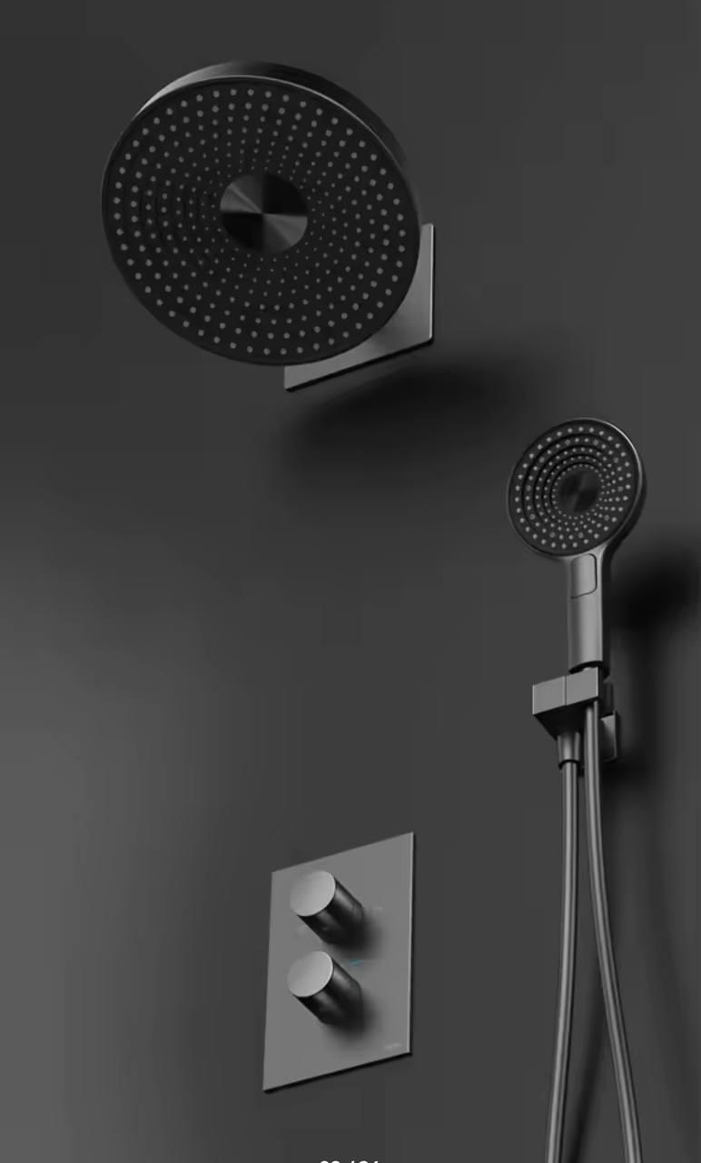 Душова система прихованого монтажу FUTURA 6022GM Графіт, фото 1