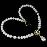 Намисто. Натуральний цитрин і перл. Срібло 925., фото 3