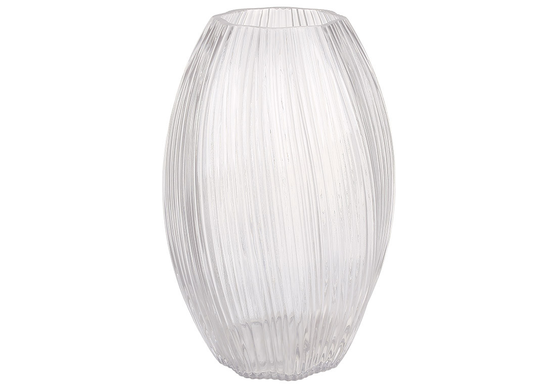 Ваза з прозорого скла D16*27см ТОВАР ВІД ВИРОБНИКА