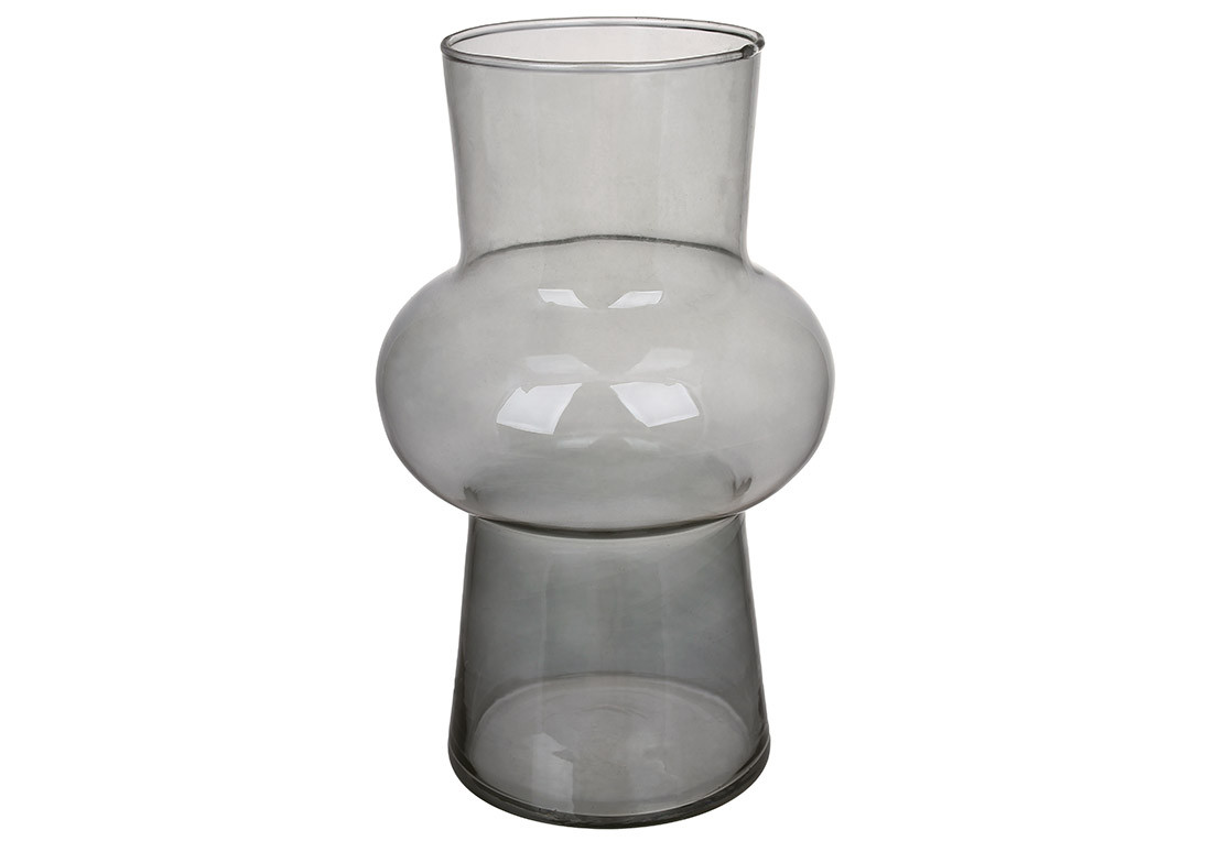 Ваза скляна Retro D12*20см, колір - сірий ТОВАР ВІД ВИРОБНИКА