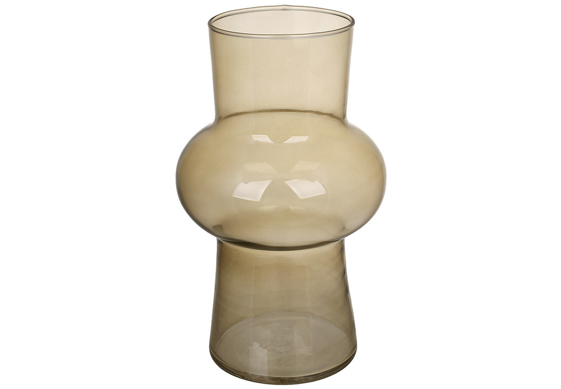 Ваза скляна Retro D12*20см, колір - коричневий ТОВАР ВІД ВИРОБНИКА