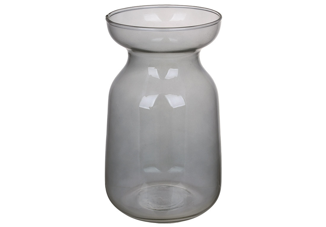 Ваза скляна Retro D9*15см, колір - сірий ТОВАР ВІД ВИРОБНИКА