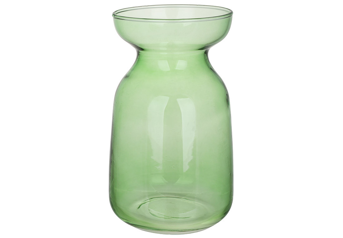 Ваза скляна Retro D9*15см, колір - зелений ТОВАР ВІД ВИРОБНИКА