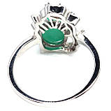 Каблучка. Натуральний смарагд. Срібло 925., фото 2