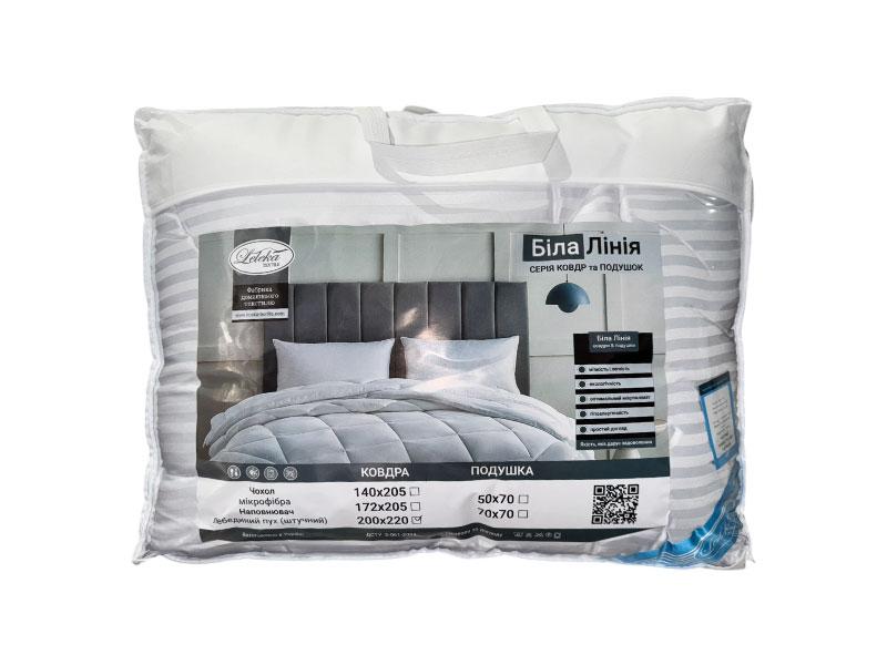 Ковдра Біла Лінія Leleka-Textile 140х205 білий страйп (1900/6500), фото 1