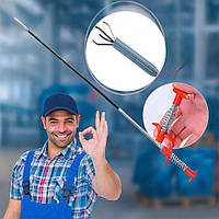 Гнучкий інструмент-захват 200 см для деталей у трубах та щілинах, з магнітом і лапками