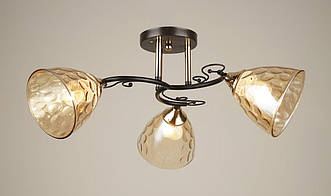 Люстра стельова Sirius B N4522/3 BK+FGD на 3 плафони