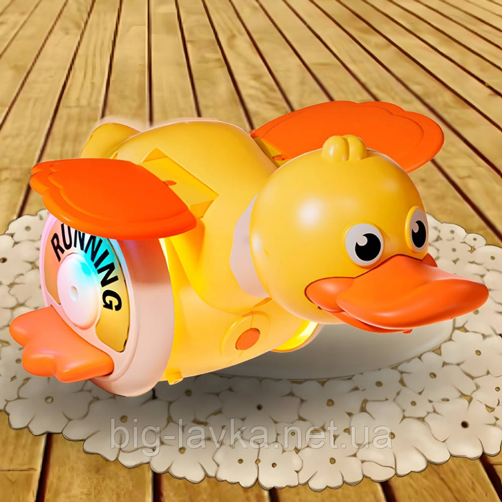 Інтерактивна електрична качка з підсвічуванням та звуком  Жовтий, фото 1