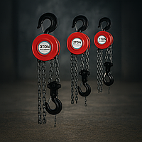 Таль (лебідка) ланцюгова ручна 1 т для підйому вантажів до 1000 кг, будівельні та складські роботи