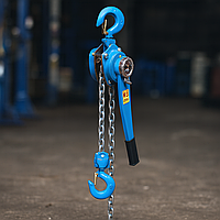 Ручний ланцюговий важільний таль 0,75 т з двома гальмами для підйому вантажів до 1000 кг.