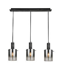 Підвісний світильник G 07459/3L матовий чорний сріблястий хром