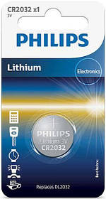 Батарейка Philips Lithium CR2032 BL/1 (CR2032/01B)