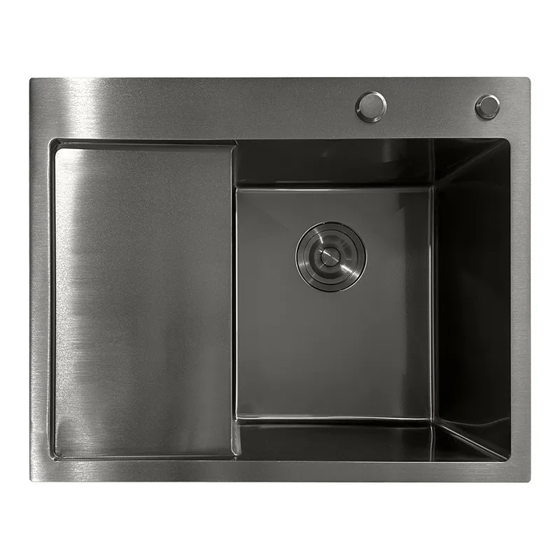 Мойка из нержавеющей стали Mixxus MH6350R Nano-Black (3.0/0.8) цвет графит (MI7047), фото 1