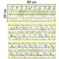 Грибчук Л. Комплект плакатів для 1 класу "Стрічка : букви + цифри".