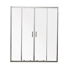 Двері в нішу Mixxus Premium DIVERSE SD01-160x185-TR Chrome прозоре скло 5мм (MI6875)