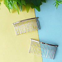 Гребінець металевий сріблястий 7,5 см