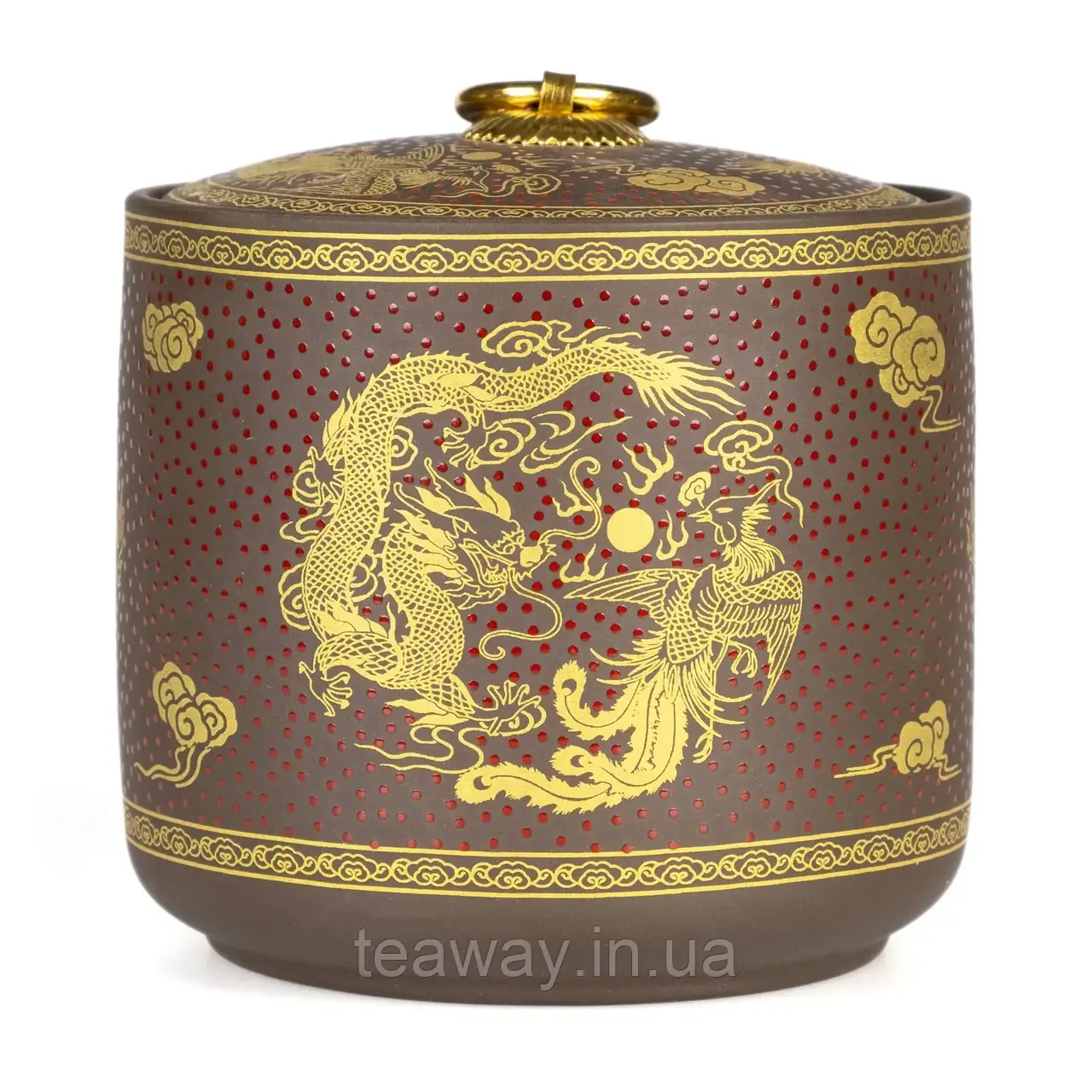 Ємність для зберігання чаю «Лун Фен», червона, фото 1