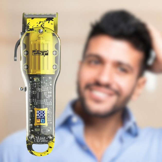 Машинка для стрижки волосся бездротова DSP 90460 Green-Yellow, фото 1