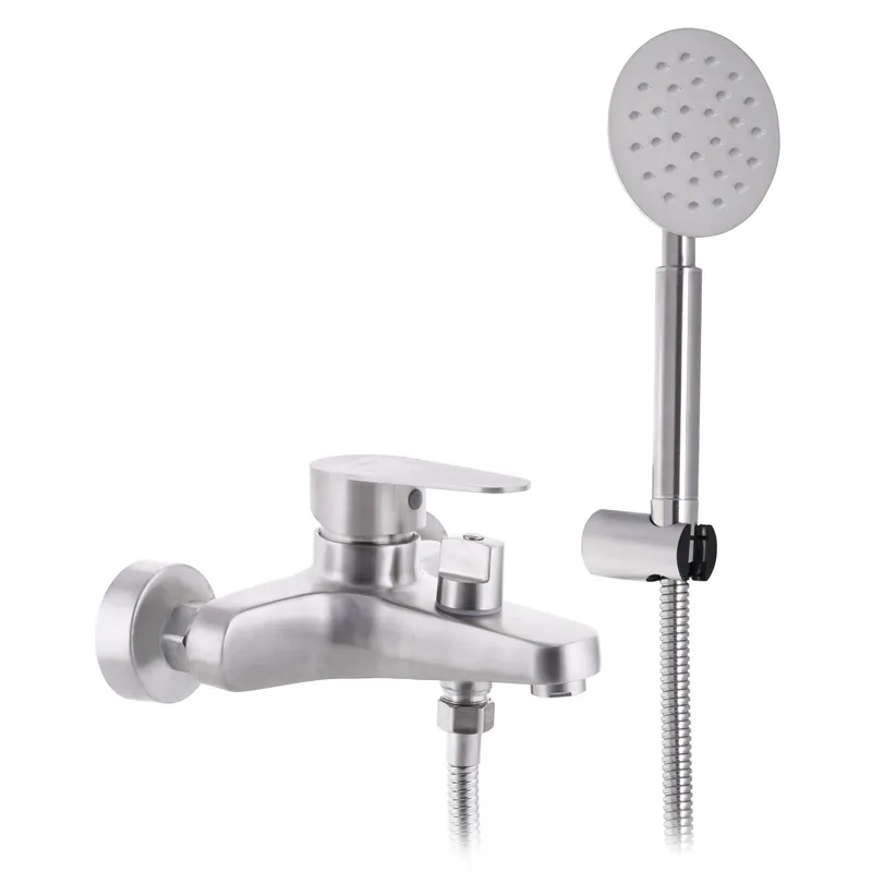 Змішувач для ванни з нержавіючої сталі SUS304 ZERIX ASA-009 (EURO) (ZX3157), одноважільний, литий вилив