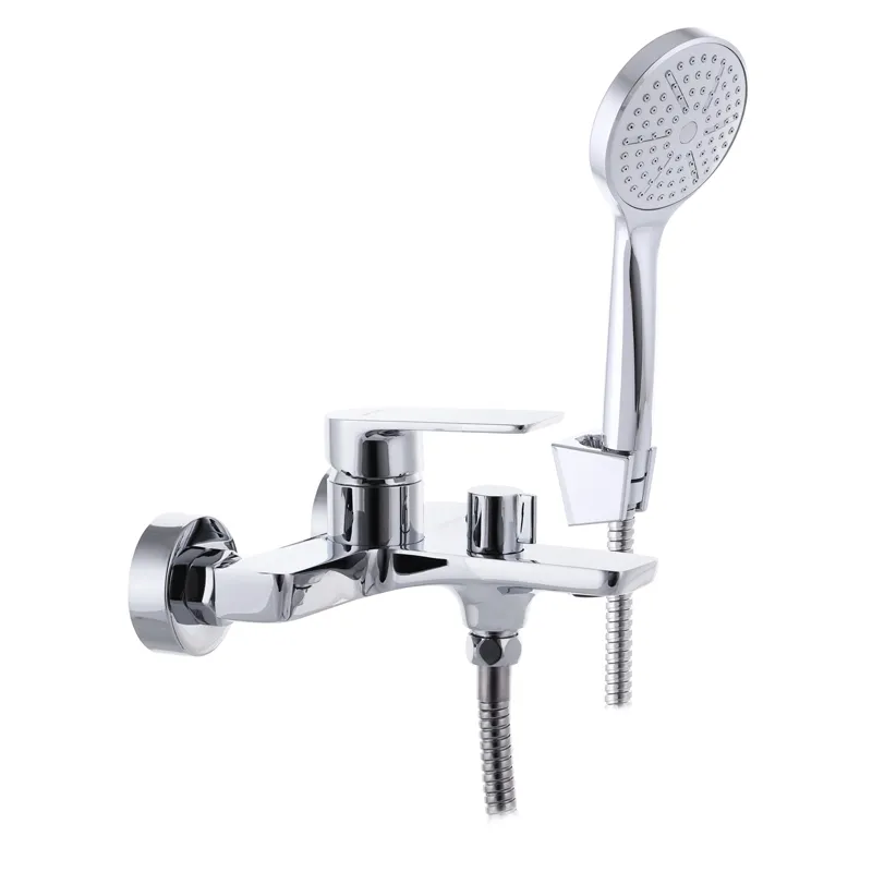 Змішувач для ванни Mixxus Premium Albert 009 (MI2874), латунний, одноруковий, короткий вилив, з шлангом і лійкою для душу