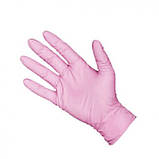 Рукавички нітрилові 100 шт. рожеві, фото 2