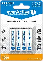 Акумулятор everActive AAA/HR03 Ni-MH 1050mAh BL 4шт