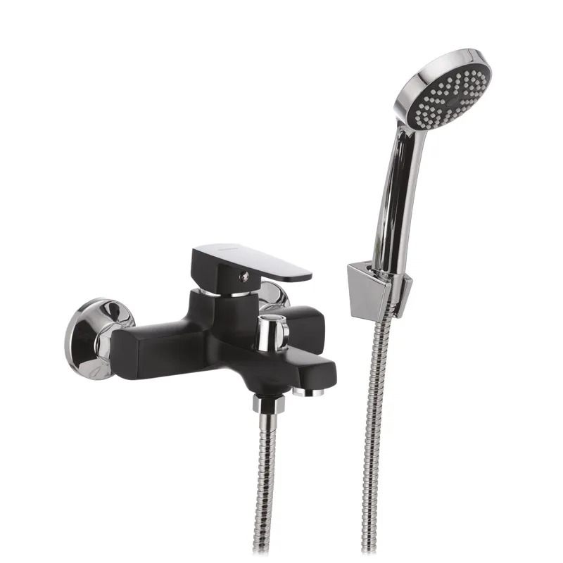 Змішувач для ванни Mixxus Missouri 009 чорний (MI0602) — настінний одноважільний змішувач для ванни, чорний матовий