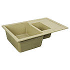 Гранітна мийка для кухні Platinum 7850W TOSKANA матова Бежевий, фото 3