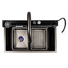 Кухонна мийка 75*46D PVD сіра Platinum Handmade "ВОРОСПАД", фото 4