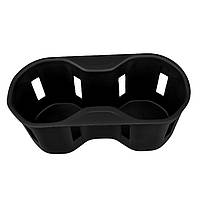 Автомобільний підсклянник Lesko для авто BYD Song Plus EV Black тримач силіконовий нековзний, фото 2