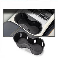 Автомобільний підсклянник Lesko для авто BYD Song Plus EV Black тримач силіконовий нековзний, фото 4