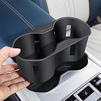 Автомобільний підсклянник Lesko для авто BYD Song Plus EV Black тримач силіконовий нековзний, фото 5