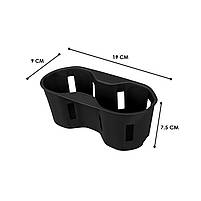 Автомобільний підсклянник Lesko для авто BYD Song Plus EV Black тримач силіконовий нековзний, фото 6