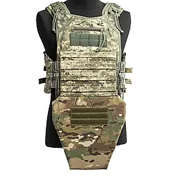 Комплект балістичного захисту паху - 2 клас захисту. Протиуламковий фартух НВМПЕ UHMWPE мультикам 1.0