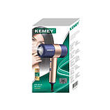 Фен для волосся компактний KEMEI KM-8016 (42223-KM-8016_691), фото 5