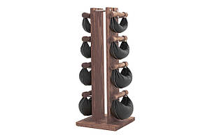 Набір гантелі з підставкою SwingBell Tower NOHRD 2-8 кг Oak Vintage Leather