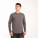 Однотонний лонгслів Pobedov Dune темно-сірого кольору, фото 2