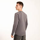 Однотонний лонгслів Pobedov Dune темно-сірого кольору, фото 4