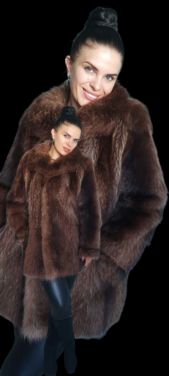 Красивый полушубок из натурального енота енотовый полушубок натуральный мех енот размер ХL, фото 1