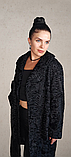 Каракульча черная Swakara пальто из натуральной каракульчи мягкое размер 50 52, фото 3