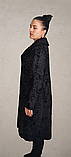 Каракульча черная Swakara пальто из натуральной каракульчи мягкое размер 50 52, фото 5