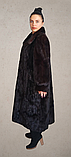 Красивая норковая шуба цельная норка цвет горький шоколад 52 54 размер, фото 2
