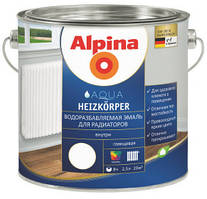 Емаль для радіаторів Водорозчинна жаростійка Alpina Heizkörper