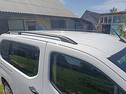 Рейлінги OmsaLine Solid (2 шт, чорні) коротка база для Citroen Berlingo/Multispace 2019- рр