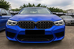 Ніздрі Diamond Silver (Чорна окантовка) для BMW 5 серія G30/31 2017-2023 рр