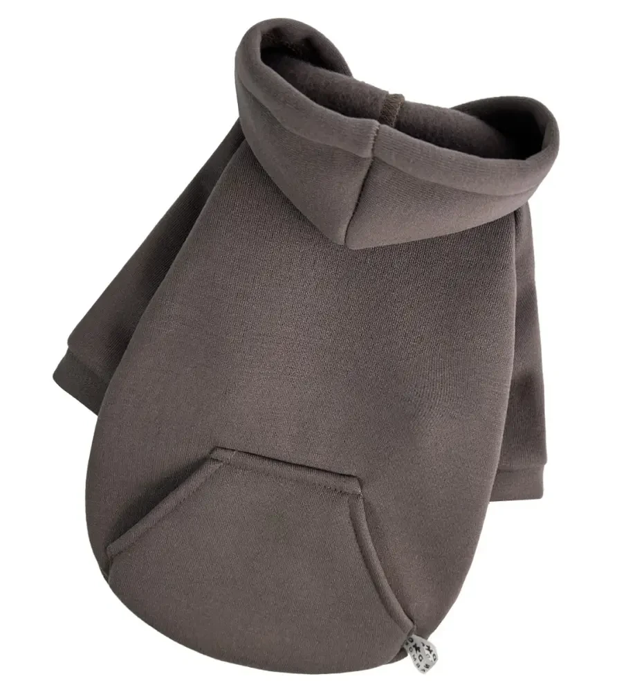 Толстовка 40 см (об'єм до 66см) Кишеня шоколад розмір 7 для собак M, фото 1