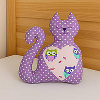 Подушка Хатка Кіт Фіолетовий від New and Classic