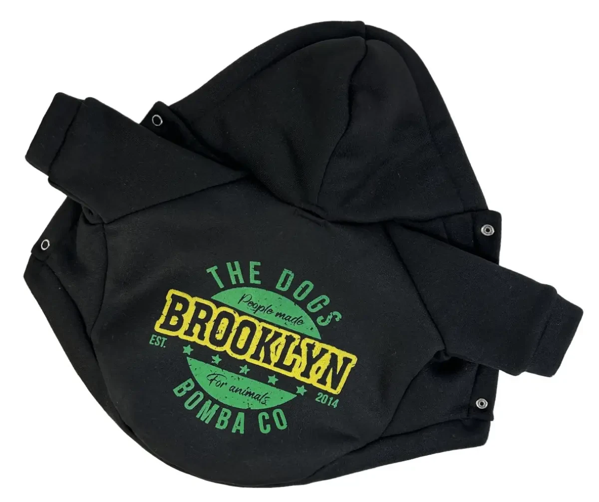 Толстовка 30 см (об'єм до 40см) Brooklyn чорна розмір 4 для собак S, фото 1