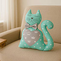 Подушка Хатка Кіт М’ятний із сірим від New and Classic